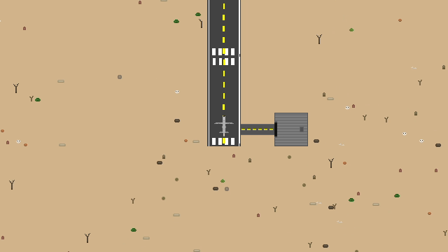The drone taking off from a desert airstrip